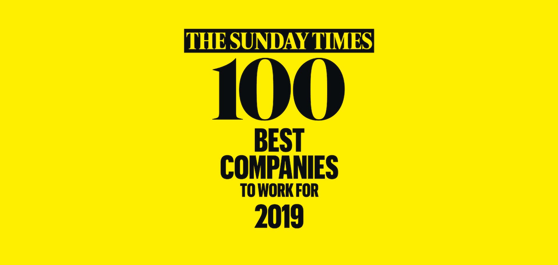 Sunday Times 100 Best Companies To Work For 2019